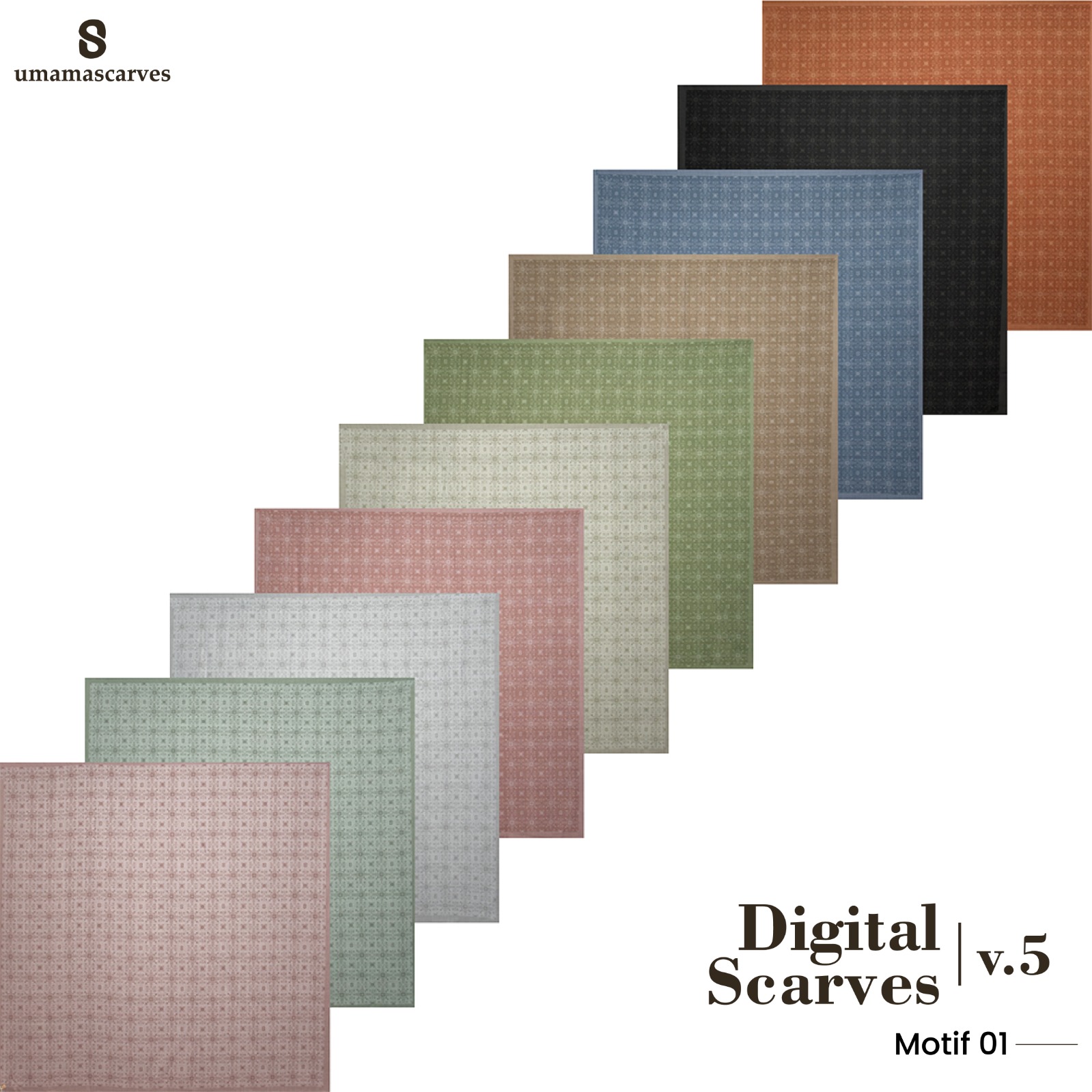 Umama Scarves Motif Digital Box - Series I - Gambar 7